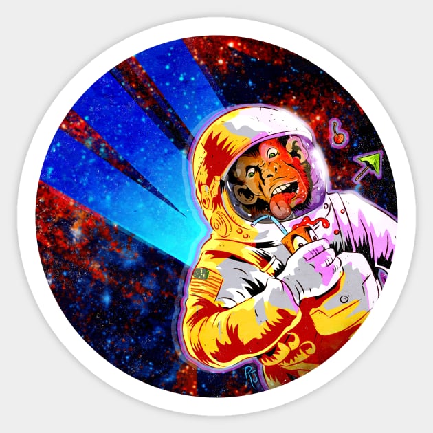 Space Chimp Sticker by zerostreet